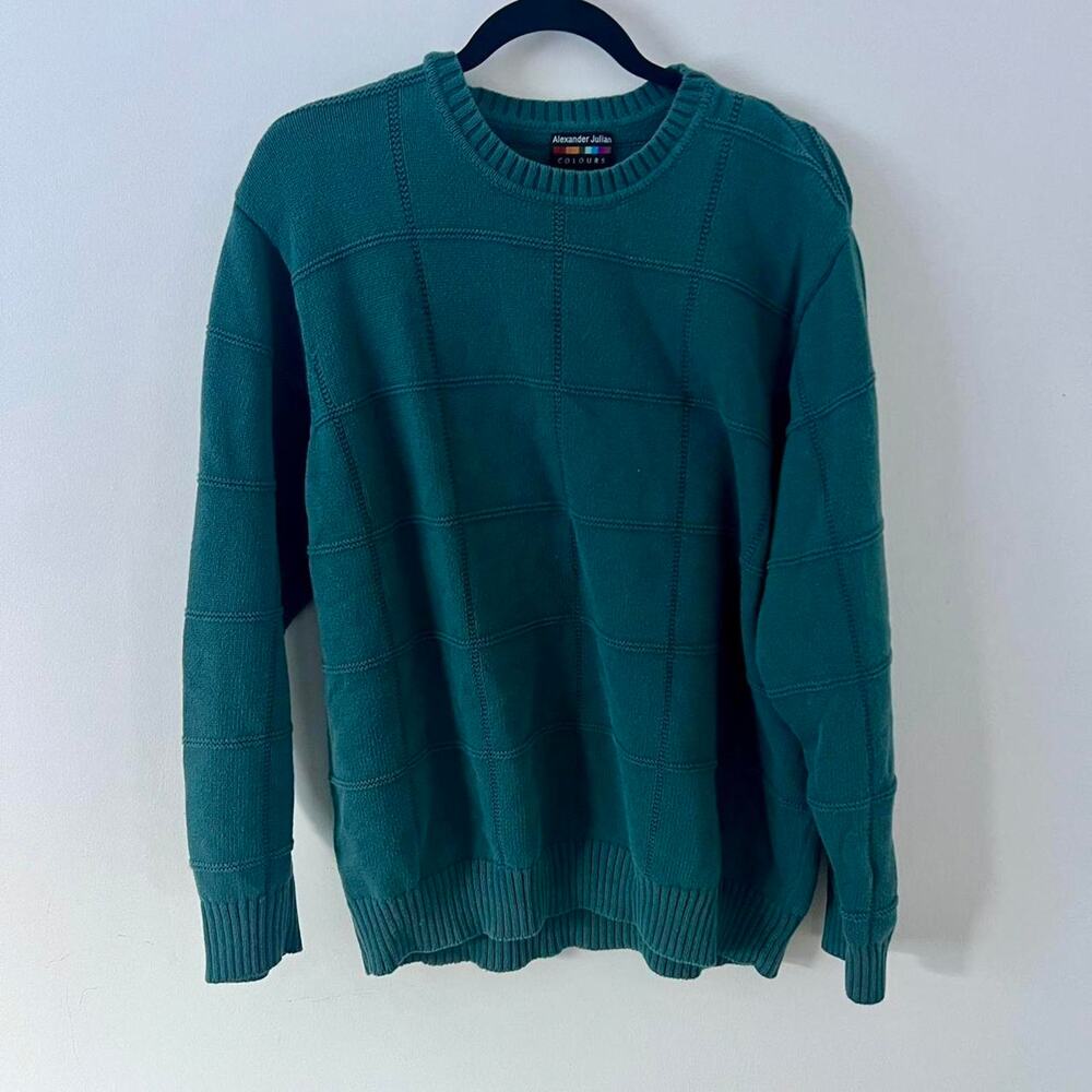 90s knit sweater forest green